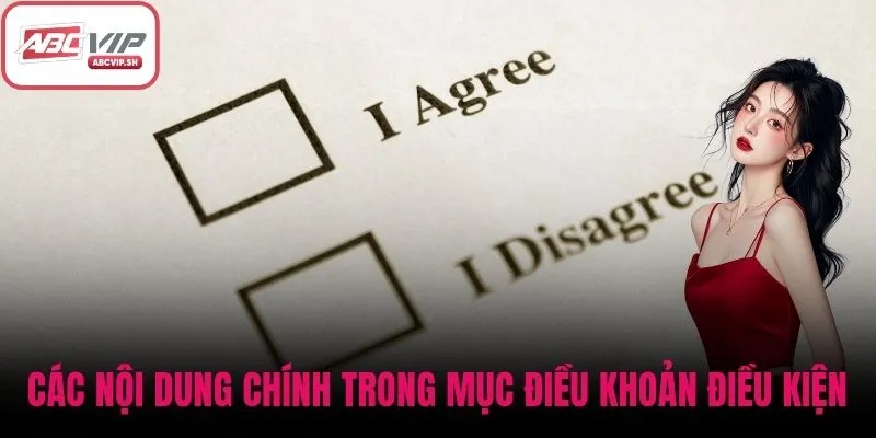 Các nội dung chính trong mục điều khoản điều kiện